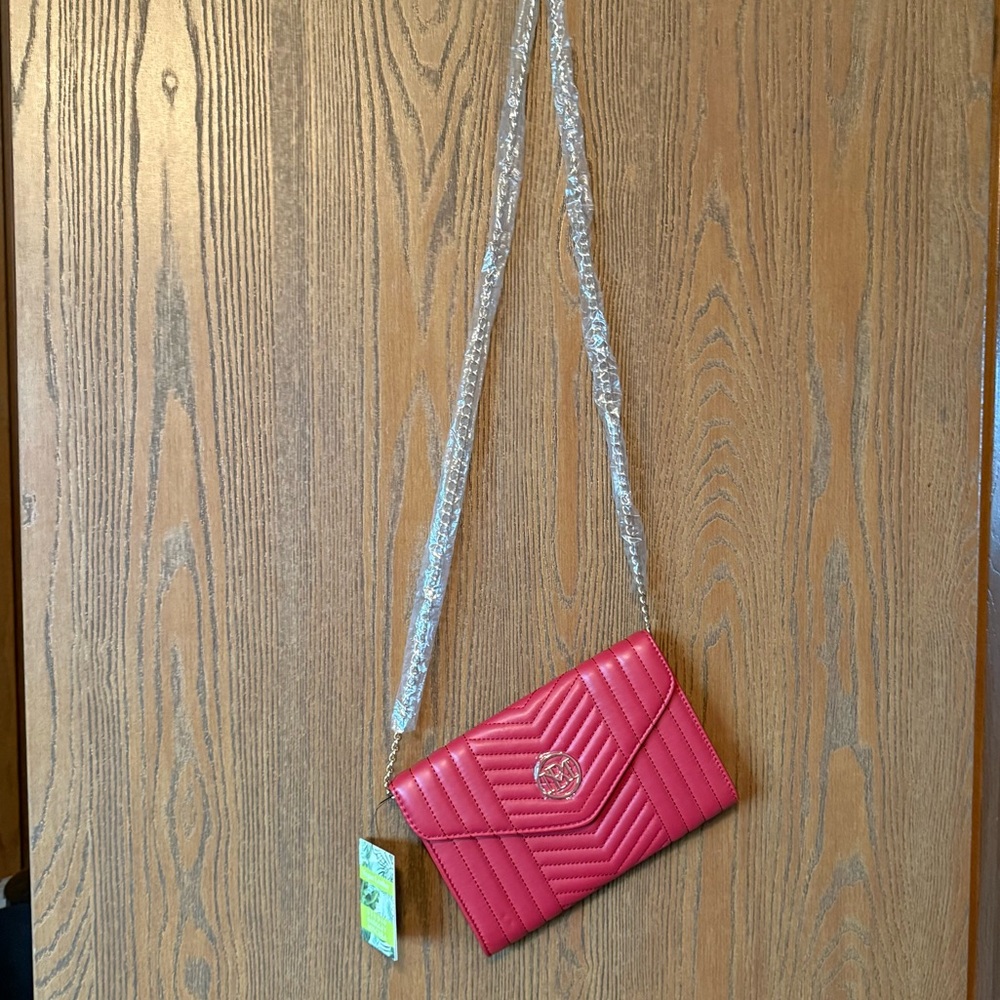 Badgley Mischka NWT Chevron Quilted Crossbody Bag